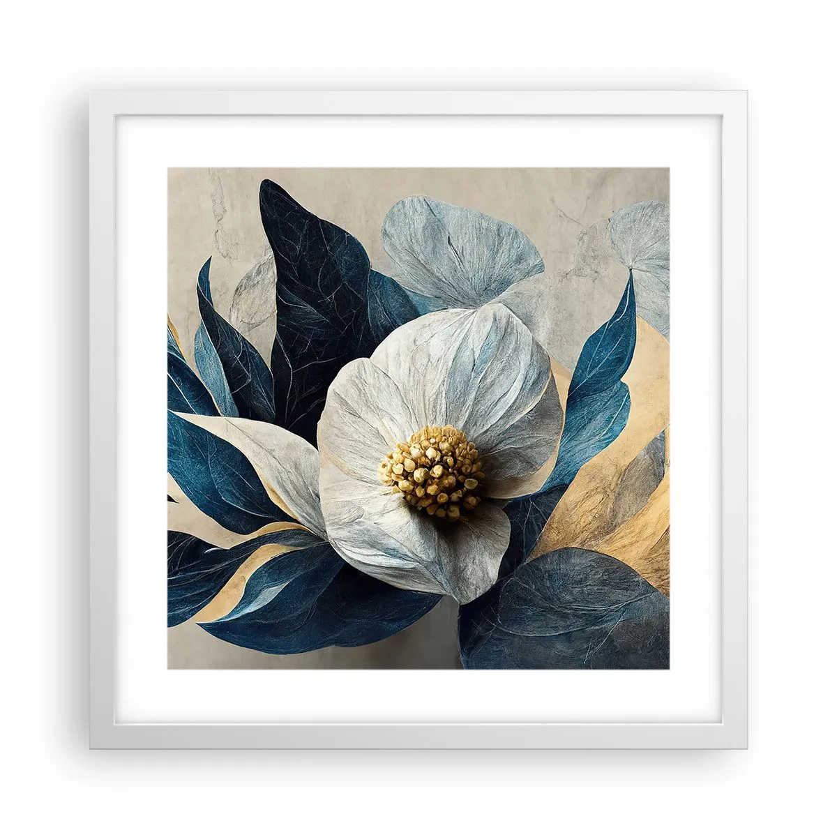 Affiche dans un cadre blanc - Poster - Il a un coeur d'or - 40x40 cm