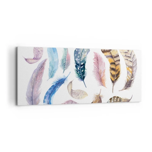 Impression sur toile - Image sur toile - Léger, bariolé et multicolore - 100x40 cm