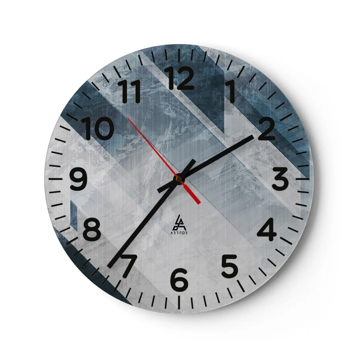 Horloge murale - Pendule murale - Composition spatiale - mouvement gris - 30x30 cm