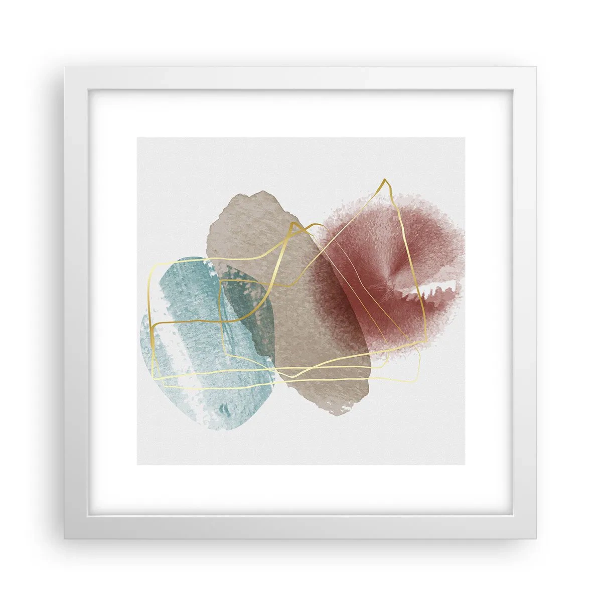 Affiche dans un cadre blanc - Poster - Coraux de l'espace - 30x30 cm