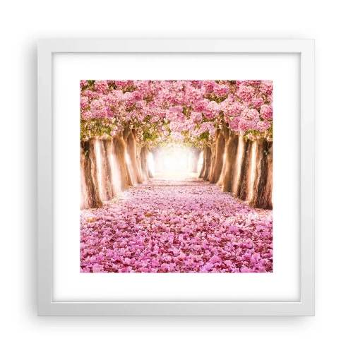 Affiche dans un cadre blanc - Poster - La route du paradis - 30x30 cm