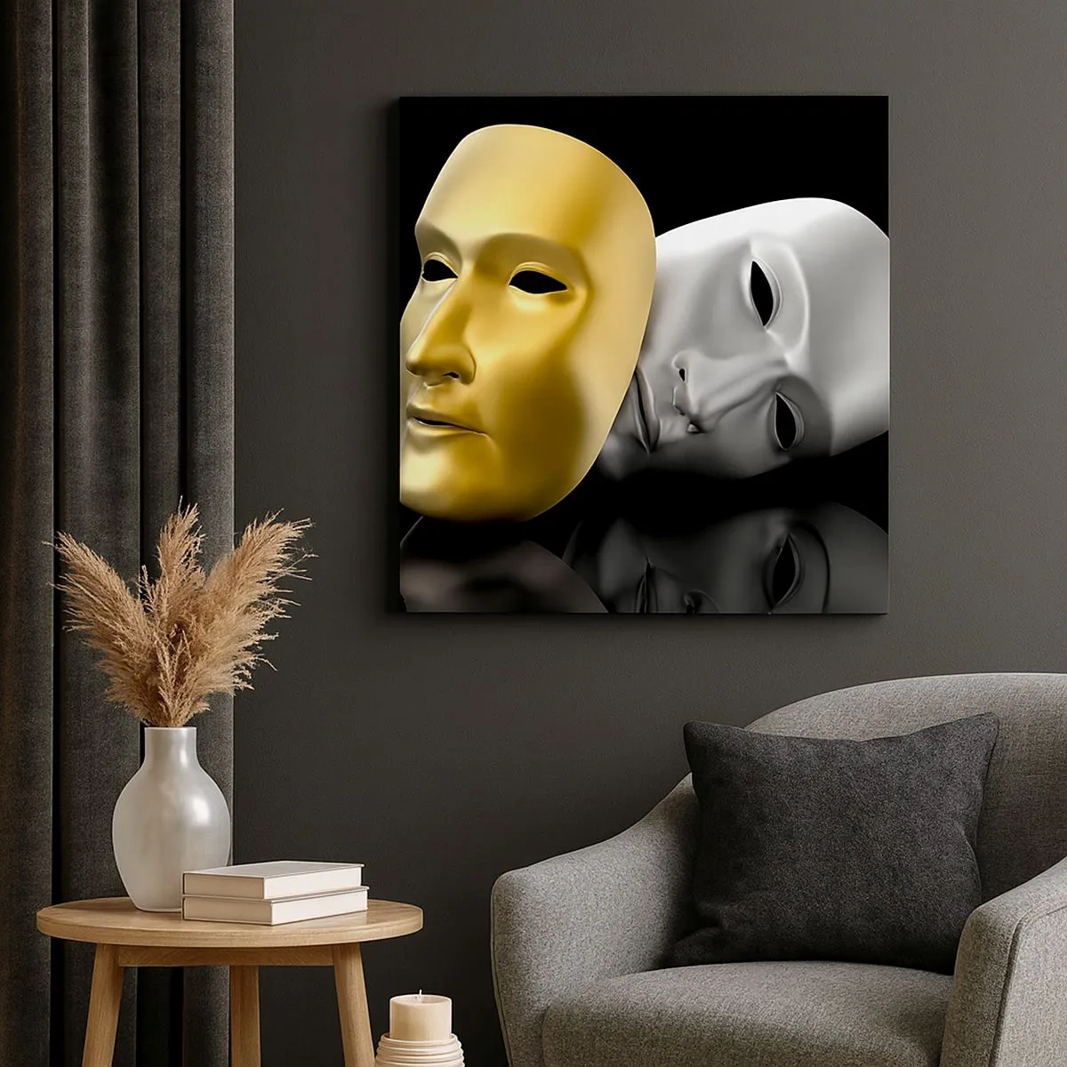 Impression sur toile - Image sur toile - La vie est un théâtre - 30x30 cm