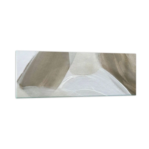 Impression sur verre - Image sur verre - Une vague de blanc - 90x30 cm