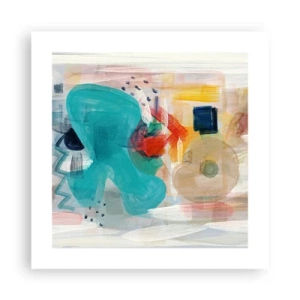 Affiche - Poster - Jeu de couleurs - 40x40 cm