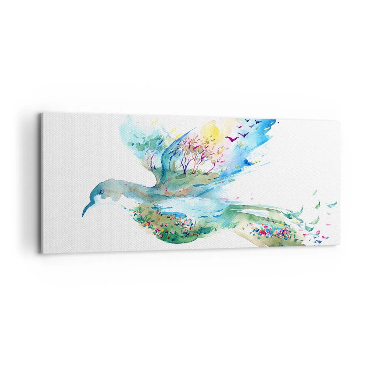 Impression sur toile - Image sur toile - Sur les ailes de la nature - 100x40 cm