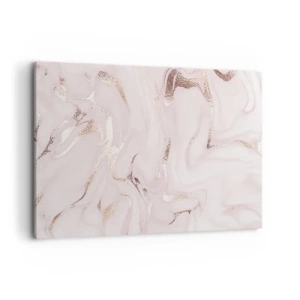 Impression sur toile - Image sur toile - Abstraction élégante dans des tons de rose et d'or - 120x80cm - Dans un châle rose - Décoration murale moderne pour le salon et la chambre ARTTOR