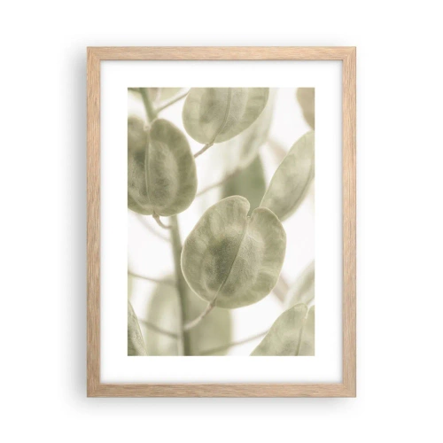 Affiche dans un chêne clair - Poster - Au commencement il y avait des feuilles... - 30x40 cm