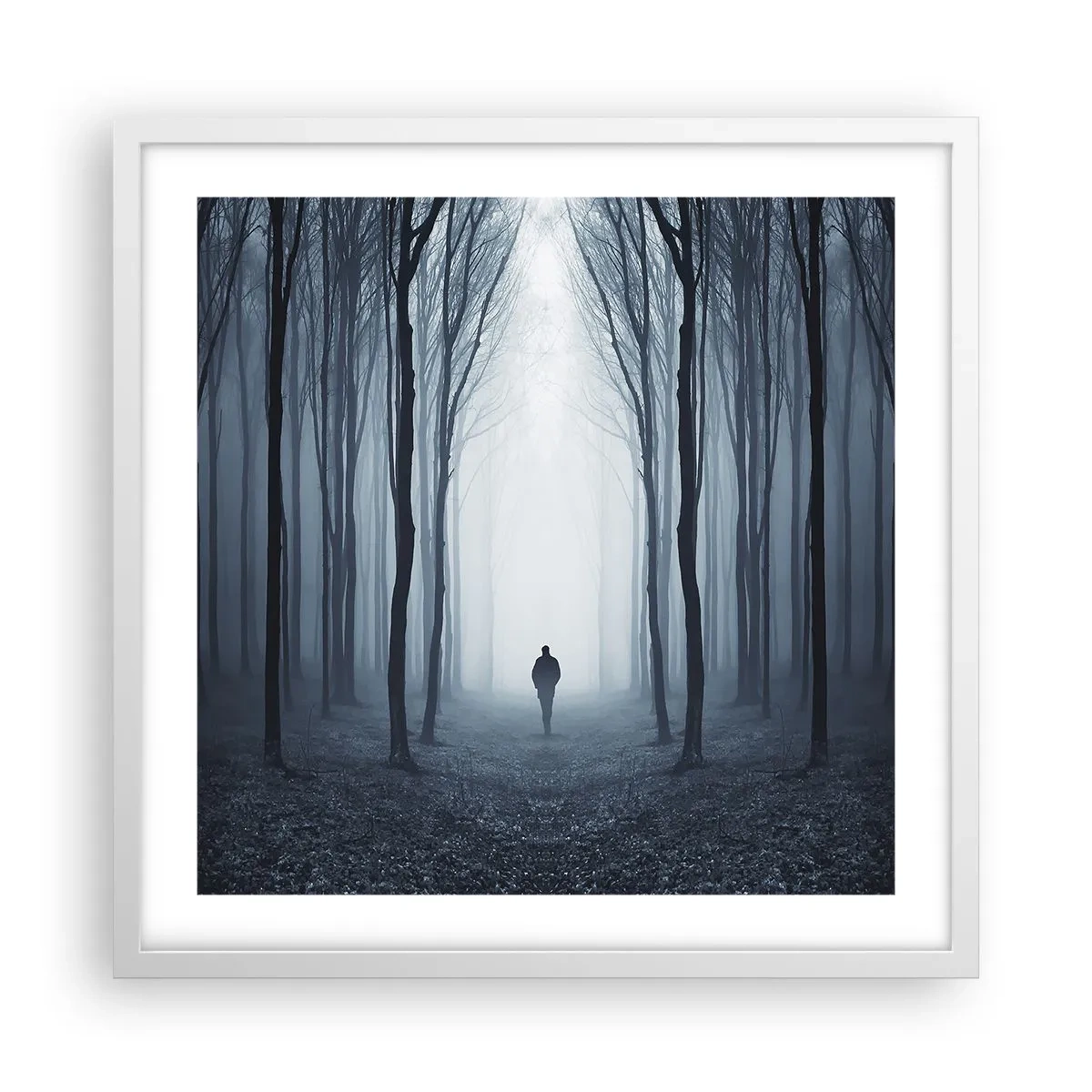 Affiche dans un cadre blanc - Poster - Tout est simple et clair - 50x50 cm