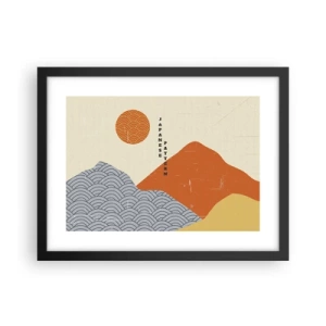 Affiche dans un cadre noir - Poster - Dans l'esprit japonais - 40x30 cm