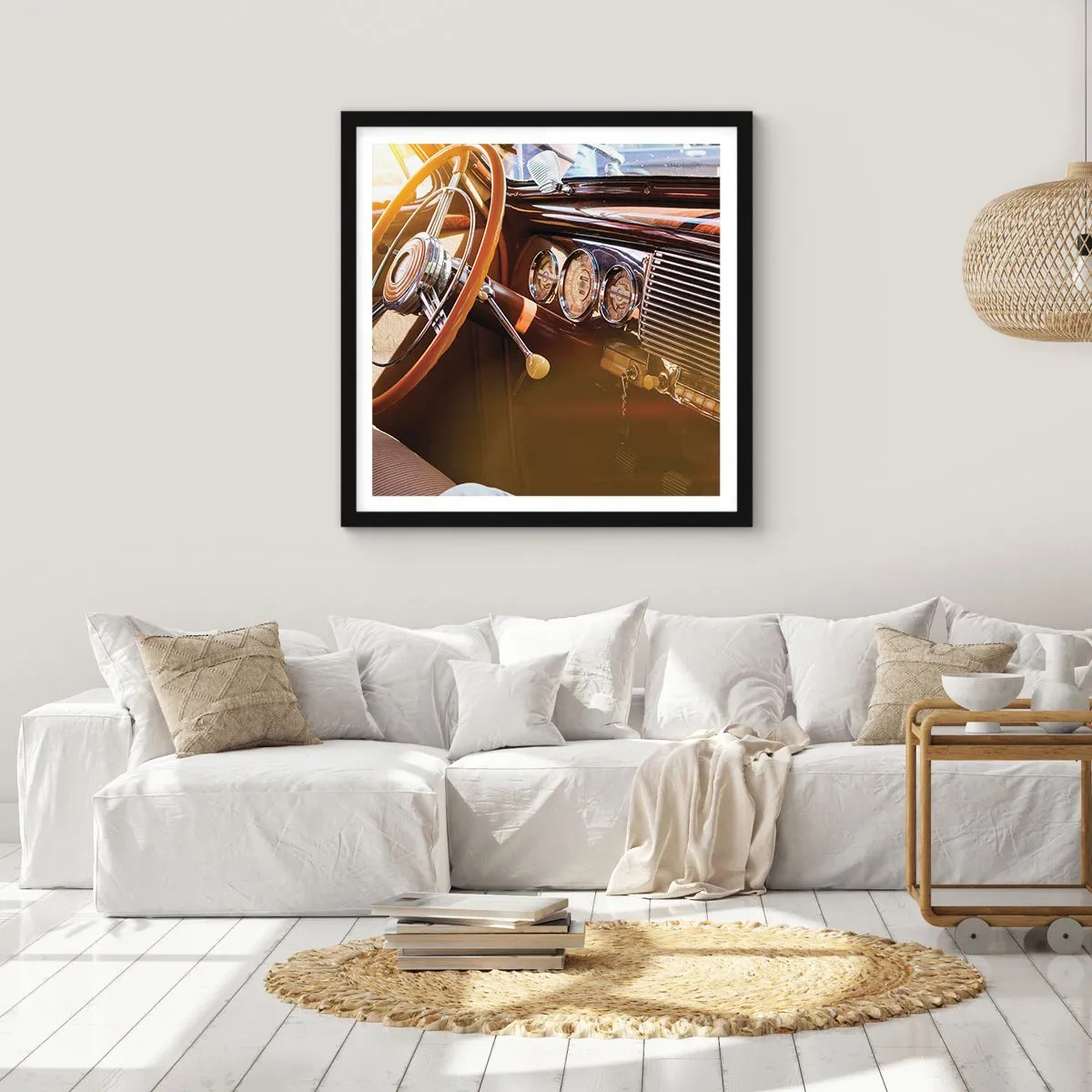 Affiche dans un cadre noir - Poster - Souffle de luxe venu du passé - 60x60 cm