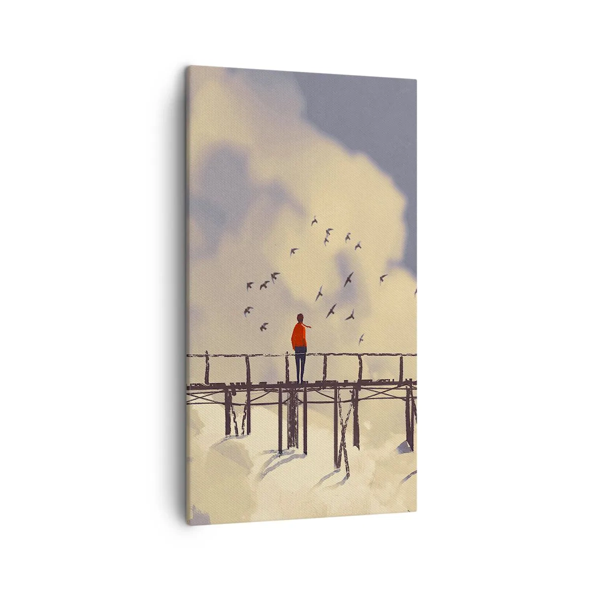 Impression sur toile - Image sur toile - Bleu nostalgie - 45x80 cm