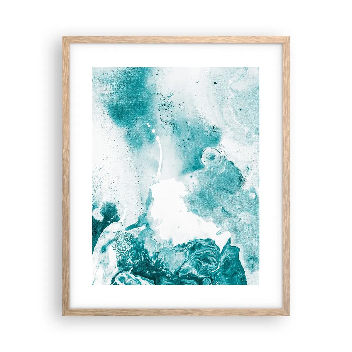 Affiche dans un chêne clair - Poster - Marécage bleu - 40x50 cm