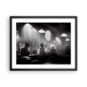 Affiche dans un cadre noir - Poster - Dans une ambiance jazz - 50x40 cm