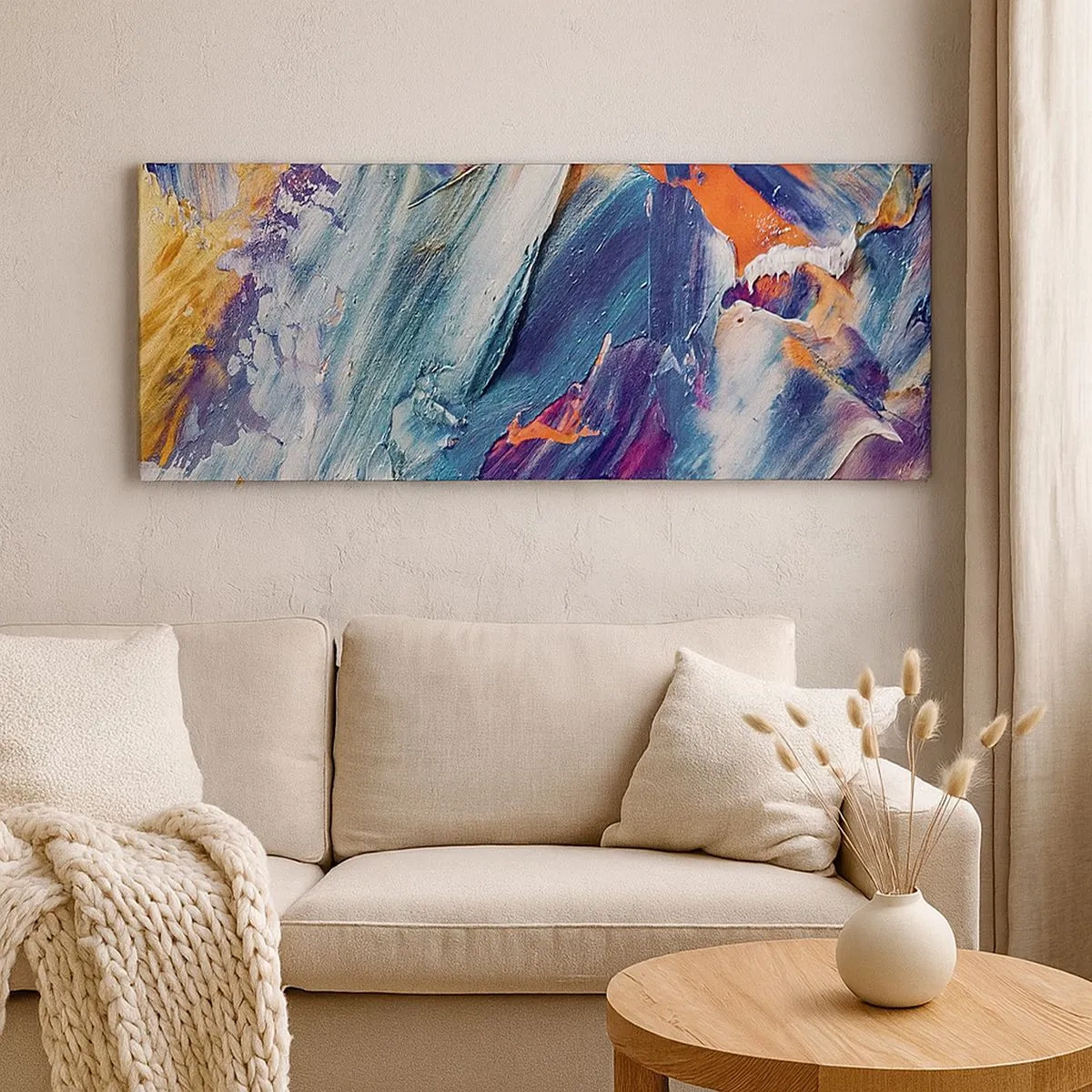 Impression sur toile - Image sur toile - Confusion des couleurs - 100x40 cm