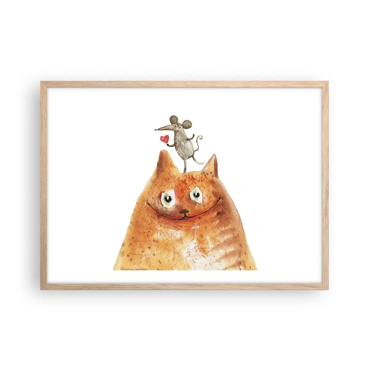 Affiche dans un chêne clair - Poster - Amour paradoxal - 70x50 cm