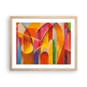 Affiche dans un chêne clair - Poster - Cathédrale du soleil - 50x40 cm