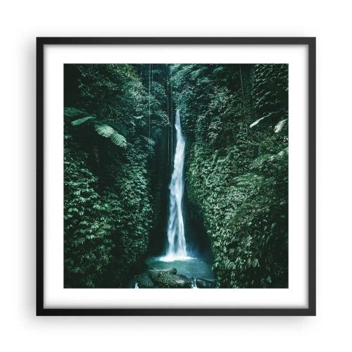 Affiche dans un cadre noir - Poster - Fontaine tropicale - 50x50 cm