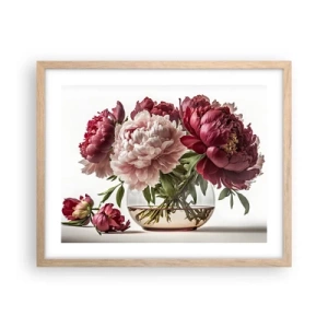 Affiche dans un chêne clair - Poster - En pleine floraison de beauté - 50x40 cm