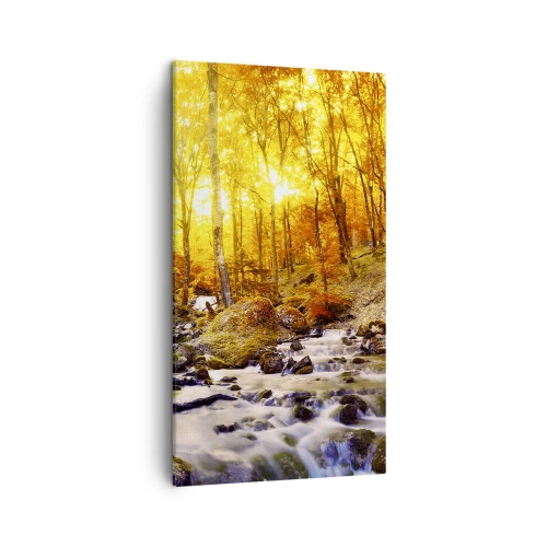 Impression sur toile - Image sur toile - Pierres serties d'or et de platine - 45x80 cm