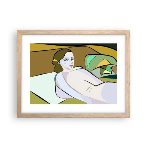 Affiche dans un chêne clair - Poster - Portrait intime - 40x30 cm