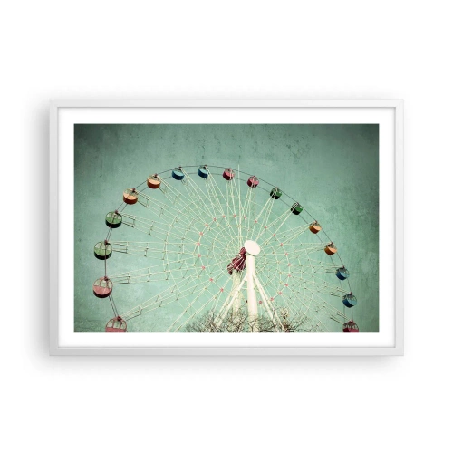 Affiche dans un cadre blanc - Poster - Nous vous invitons à vous amuser - 70x50 cm