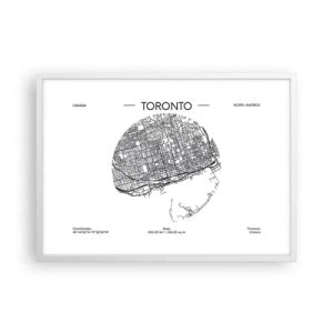 Affiche dans un cadre blanc - Poster - Anatomie de Toronto - 70x50 cm