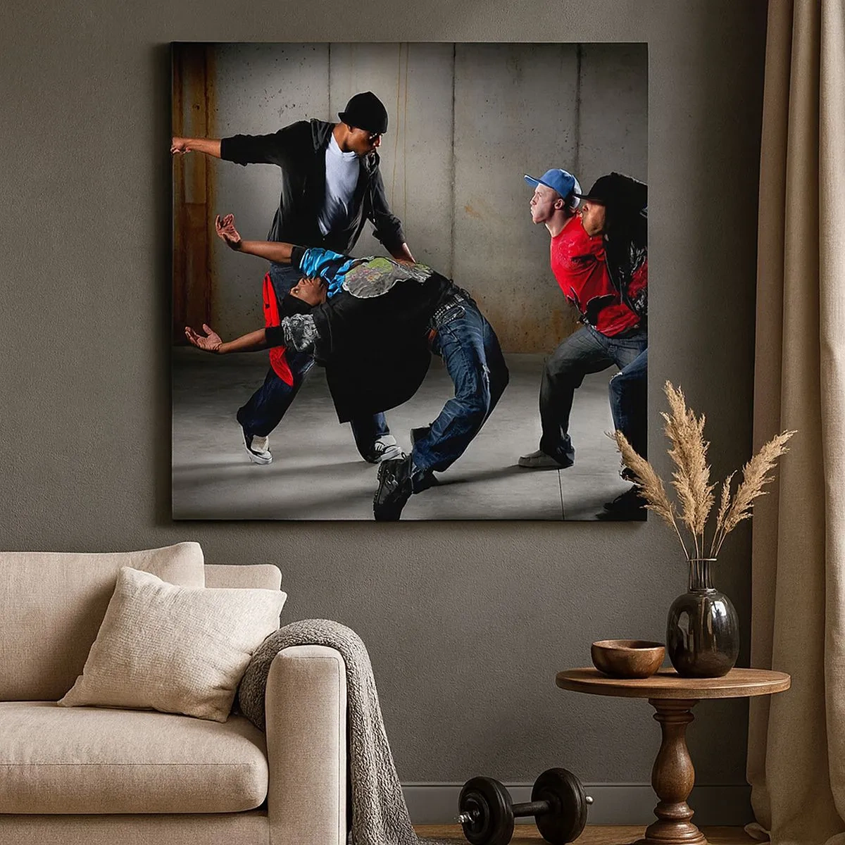 Impression sur toile - Image sur toile - Danser avec le vent de la rue - 30x30 cm