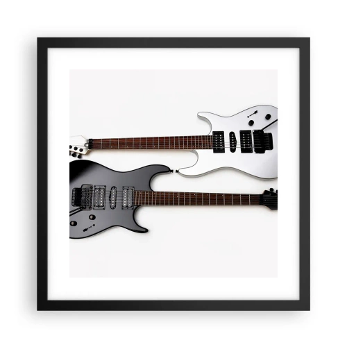 Affiche dans un cadre noir - Poster - Harmonie des formes - 40x40 cm