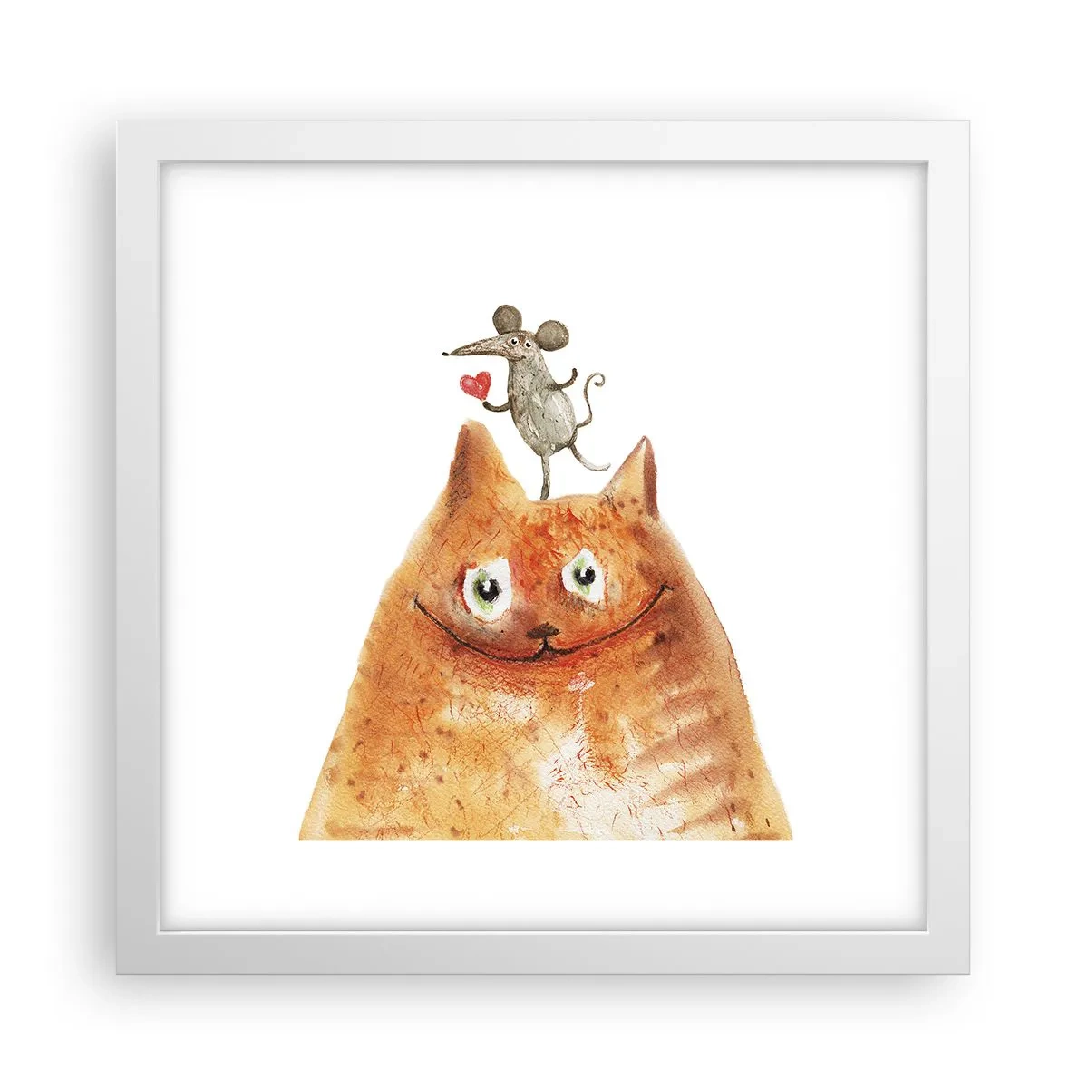 Affiche dans un cadre blanc - Poster - Amour paradoxal - 30x30 cm