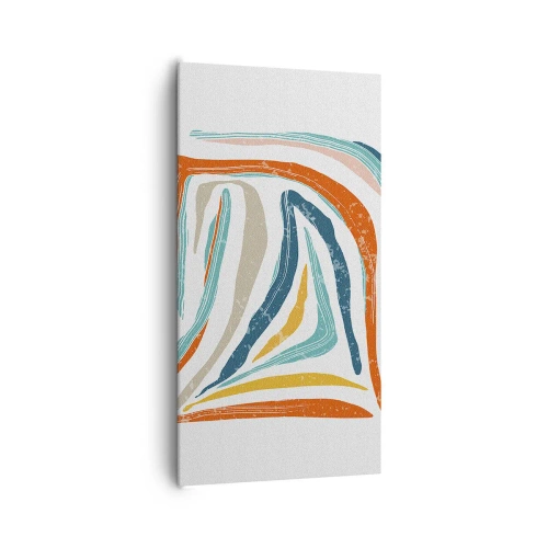 Impression sur toile - Image sur toile - Abstraction avec un sourire amical - 65x120 cm