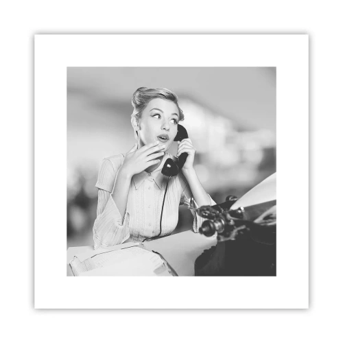 Affiche - Poster - Hello! Ici les années 50 - 30x30 cm