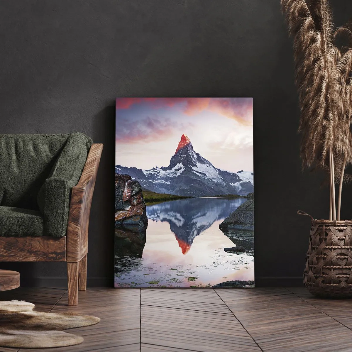 Impression sur toile - Image sur toile - Le coeur des montagnes est chaud - 65x120 cm
