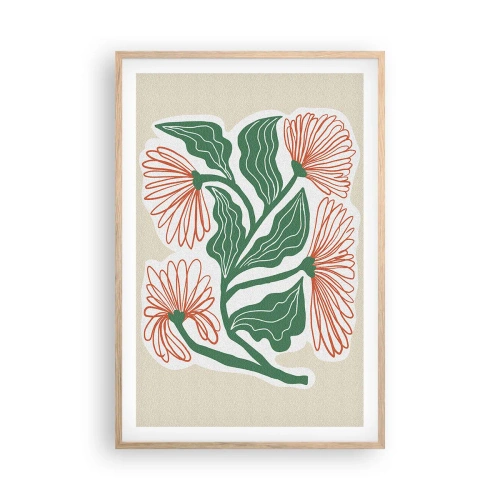 Affiche dans un chêne clair - Poster - Folk et moderne - 61x91 cm