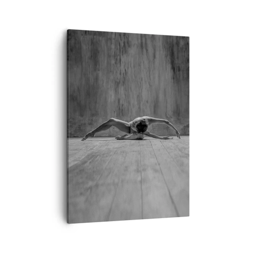 Impression sur toile - Image sur toile - Une danseuse dans une pose artistique - 50x70cm - Symétrie trouvée - Décoration murale moderne pour le salon et la chambre ARTTOR