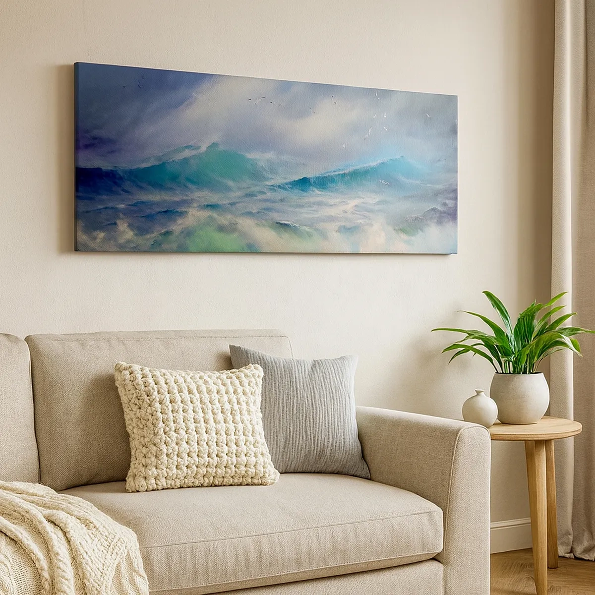 Impression sur toile - Image sur toile - "Le tourbillon hurlait de triomphe..." - 30x30 cm