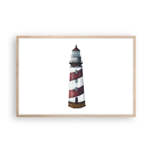 Affiche dans un chêne clair - Poster - Toujours sur ses gardes - 91x61 cm