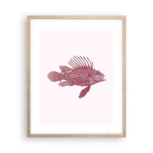 Affiche dans un chêne clair - Poster - Un habitant des eaux exotiques - 40x50 cm