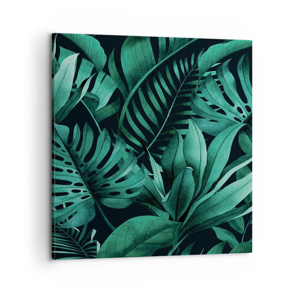 Impression sur toile - Image sur toile - Profondeur du vert tropical - 50x50 cm