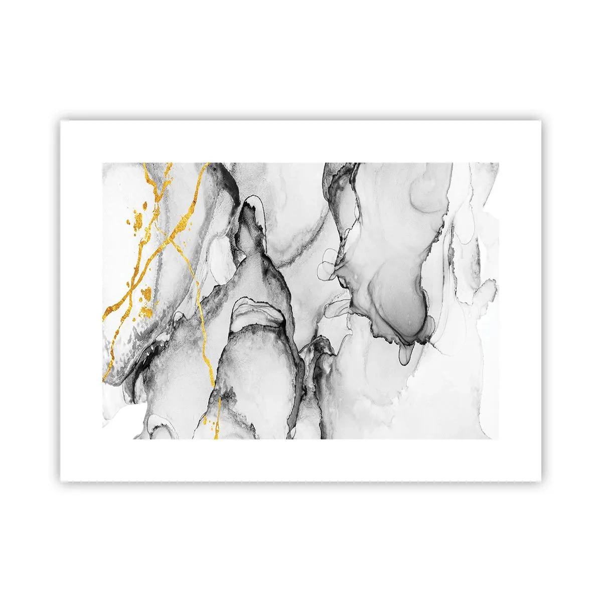 Affiche - Poster - Composition à motif or - 40x30 cm