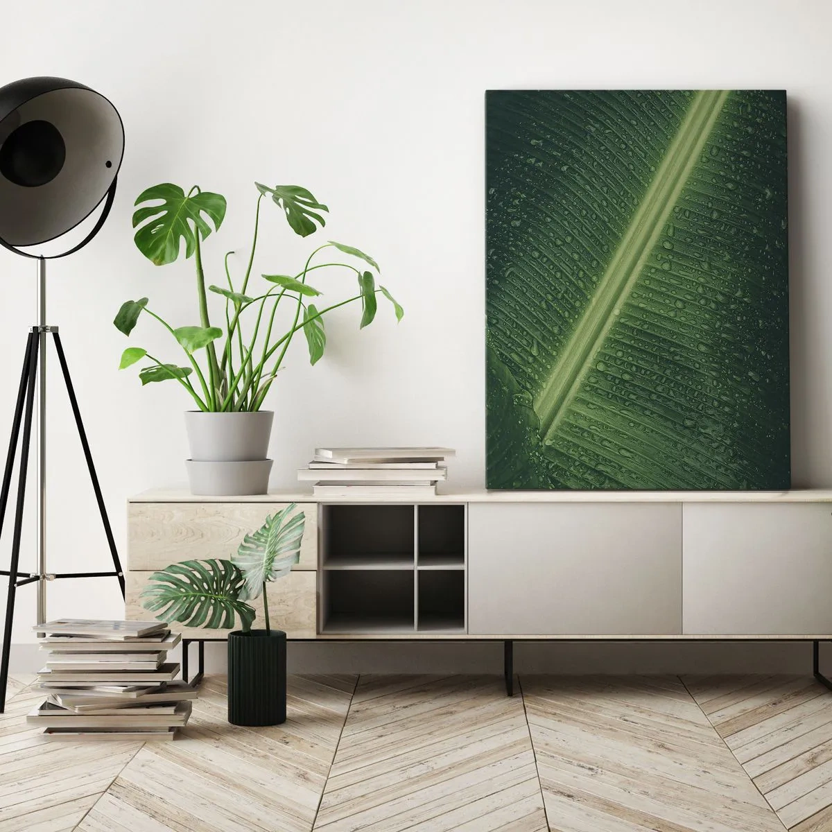 Impression sur toile - Image sur toile - Structure de vert - 65x120 cm