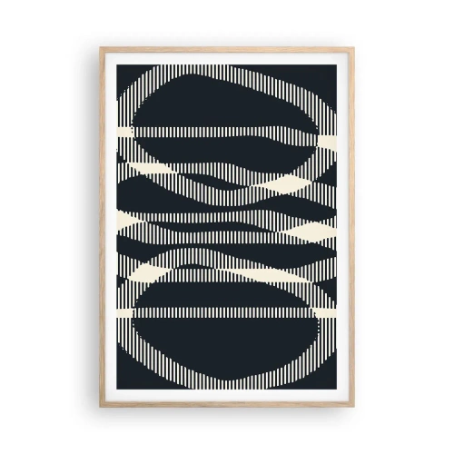 Affiche dans un chêne clair - Poster - Une tentative de briser l'obscurité - 70x100 cm