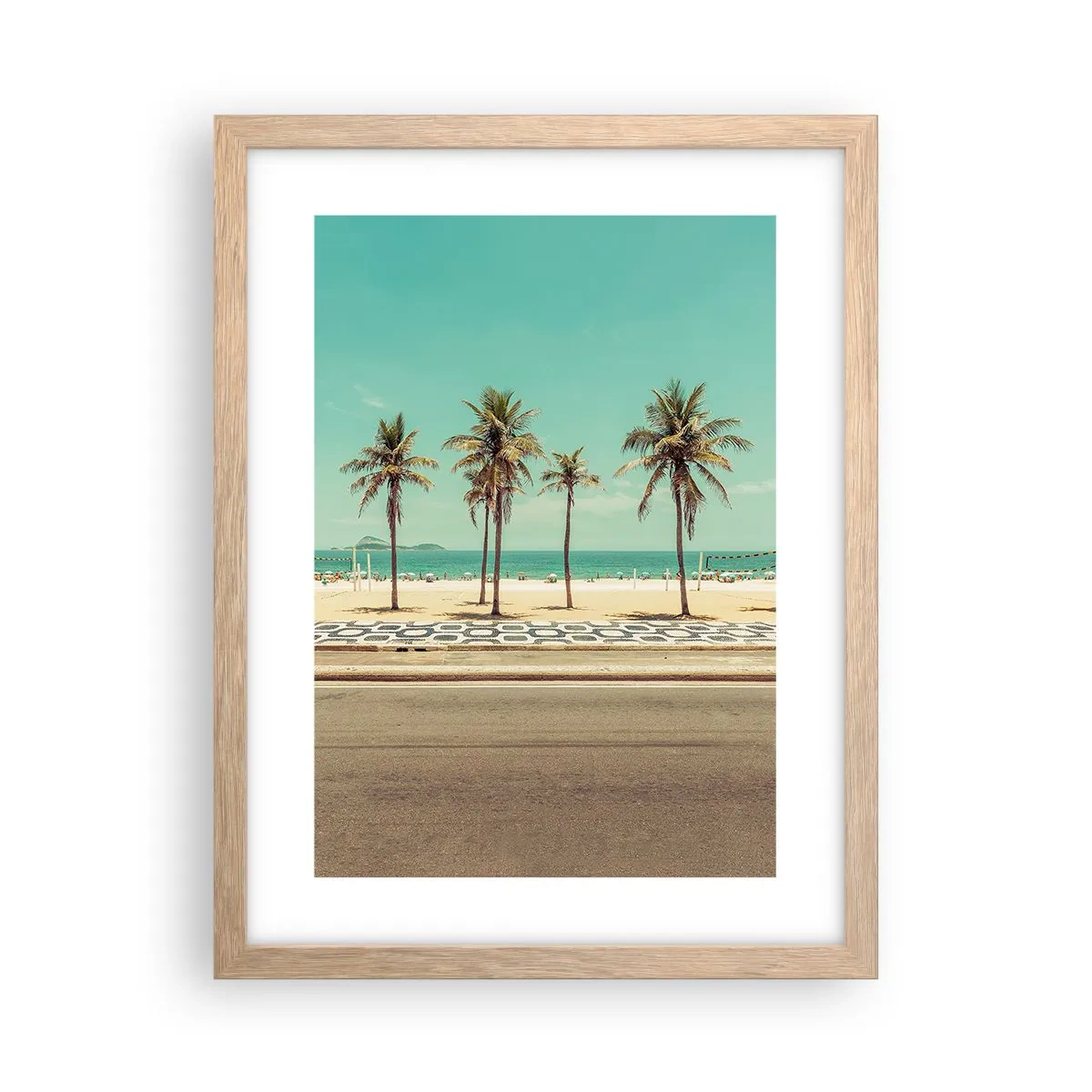 Affiche dans un chêne clair - Poster - Gardien de plage - 30x40 cm