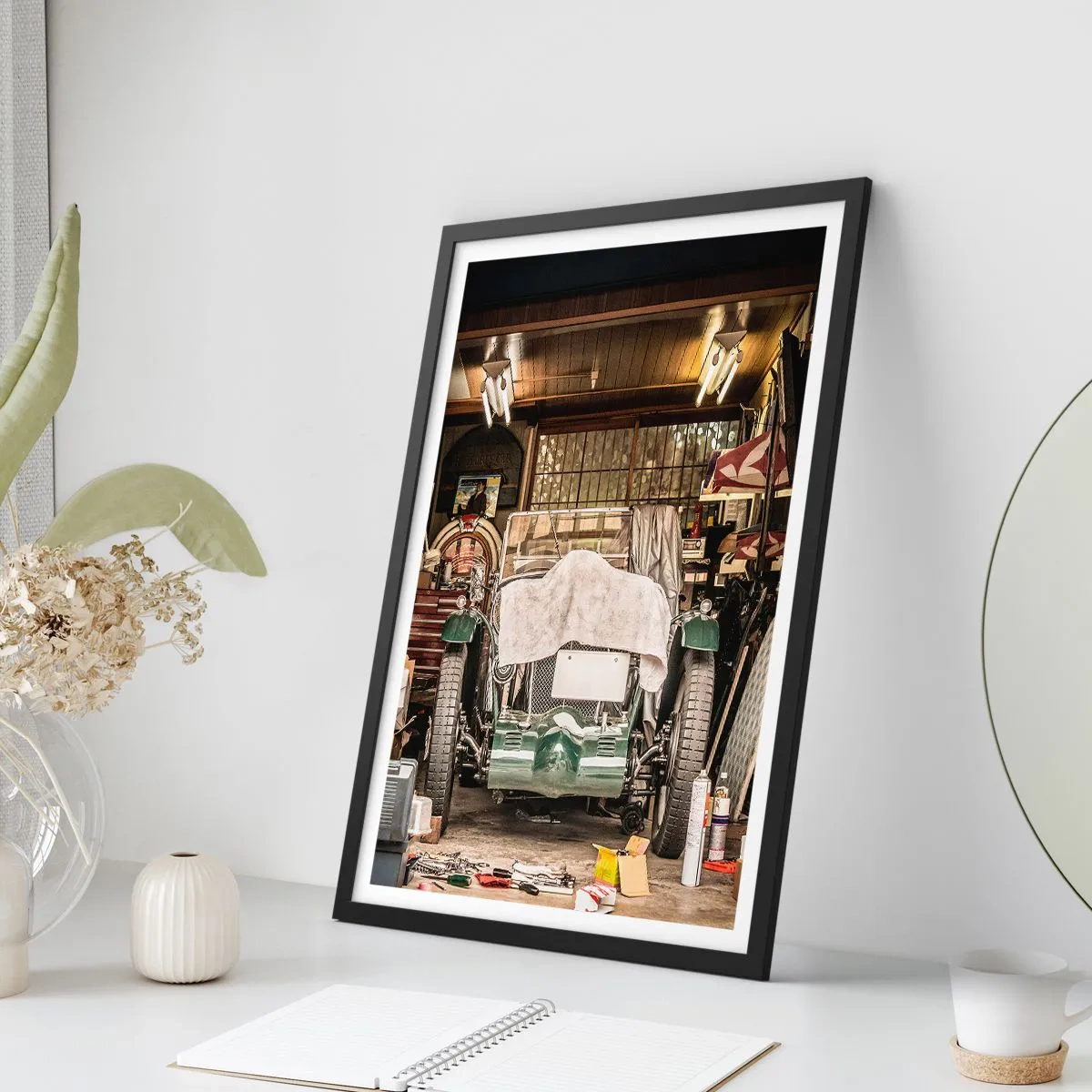 Affiche dans un cadre noir - Poster - Retour vers le passé - 30x40 cm