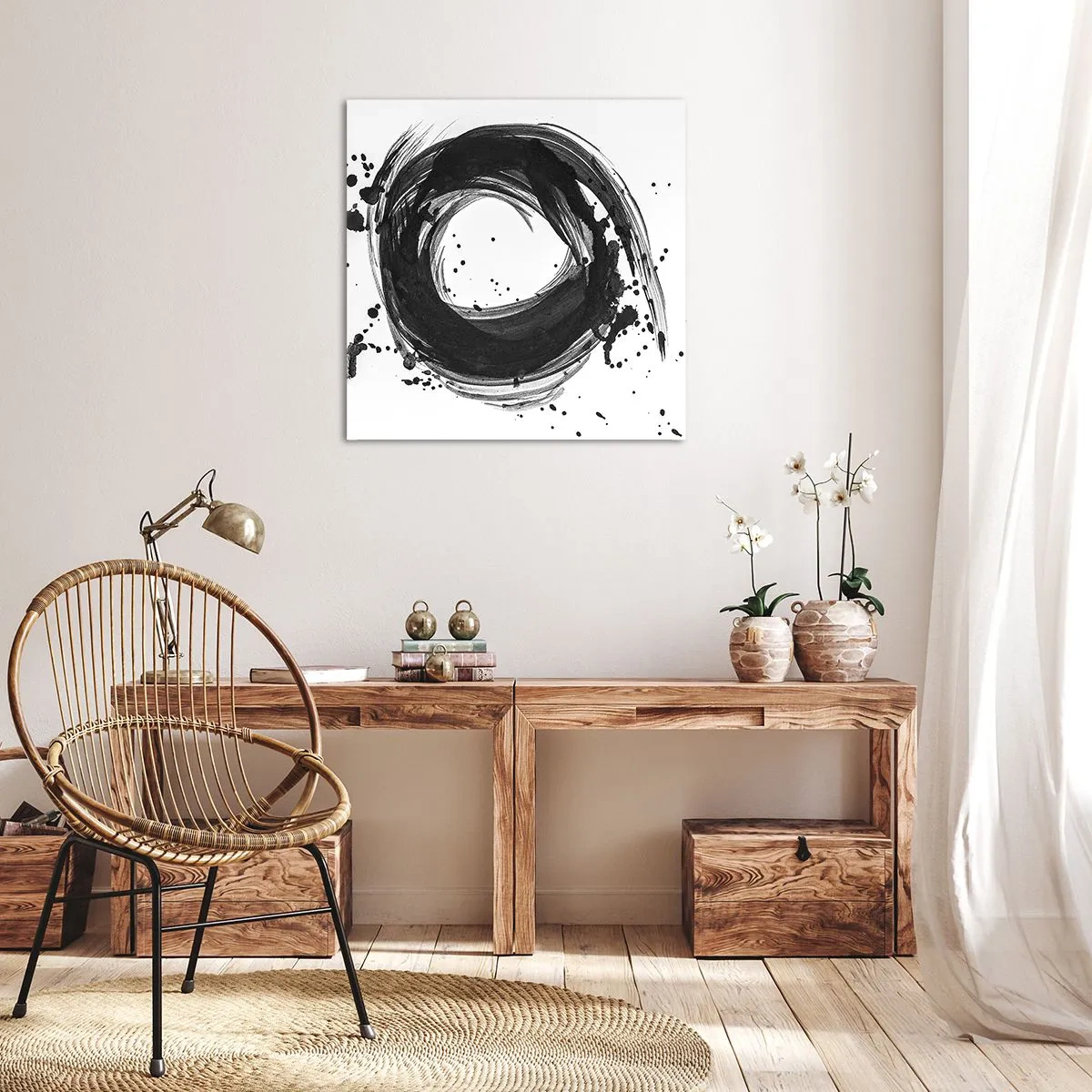 Impression sur toile - Image sur toile - Le tourbillon de la création - 70x70 cm