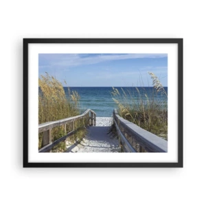 Affiche dans un cadre noir - Poster - Au soleil, sous le vent - 50x40 cm