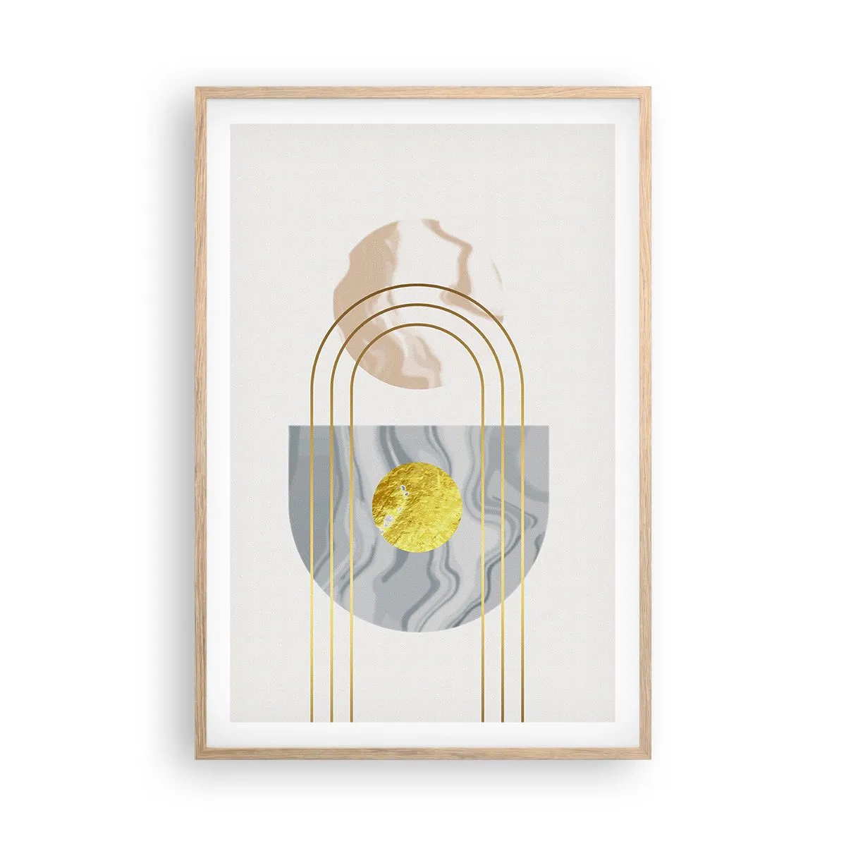 Affiche dans un chêne clair - Poster - Clareté et brillance - 61x91 cm