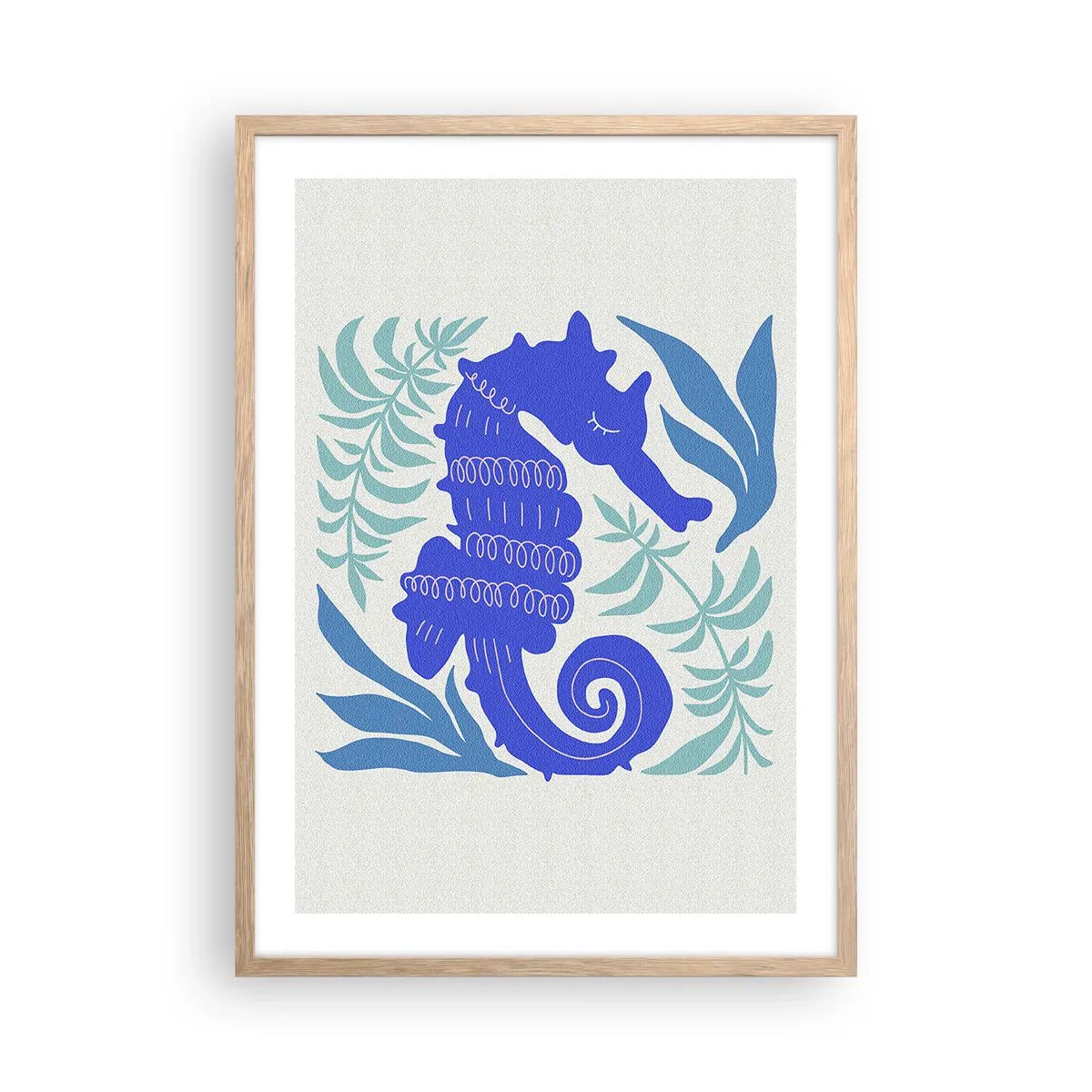 Affiche dans un chêne clair - Poster - Dans une prairie sous-marine - 50x70 cm