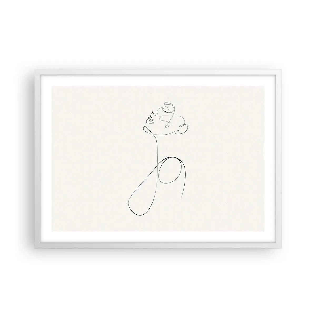 Affiche dans un cadre blanc - Poster - En boucle dans les rêves - 70x50 cm