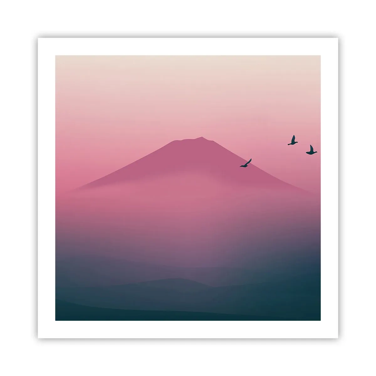 Affiche - Poster - Des pèlerins au dessus des nuages - 60x60 cm