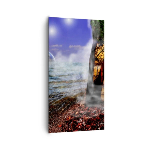 Impression sur toile - Image sur toile - Paysage surréaliste - unité de la nature - 65x120 cm